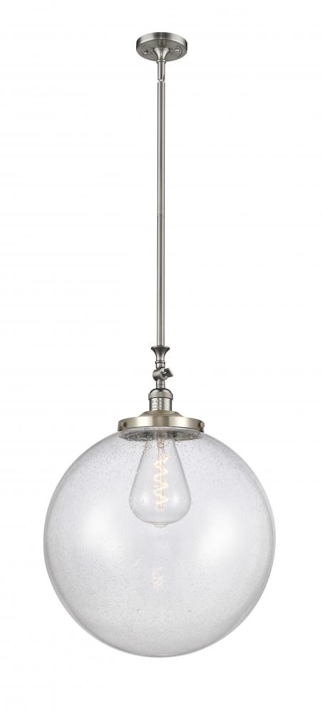 Beacon - 1 Light - 18 inch - Brushed Satin Nickel - Stem Hung - Adjustable Mini Pendant