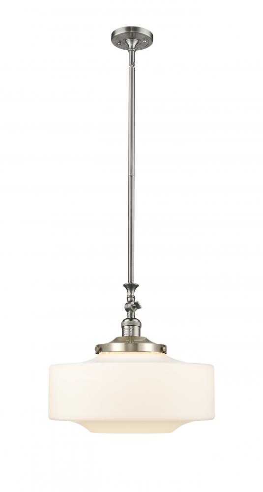 Bridgeton - 1 Light - 16 inch - Brushed Satin Nickel - Stem Hung - Adjustable Mini Pendant