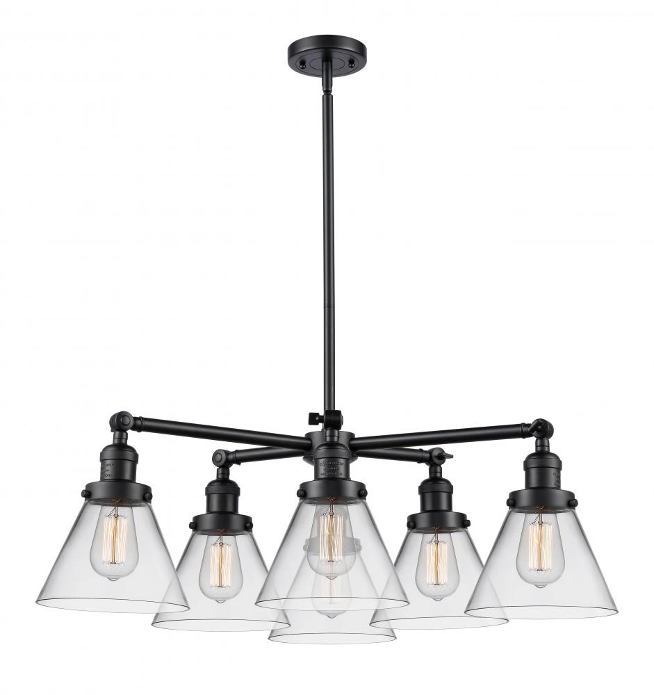 Large Cone 6 Light Chandelier