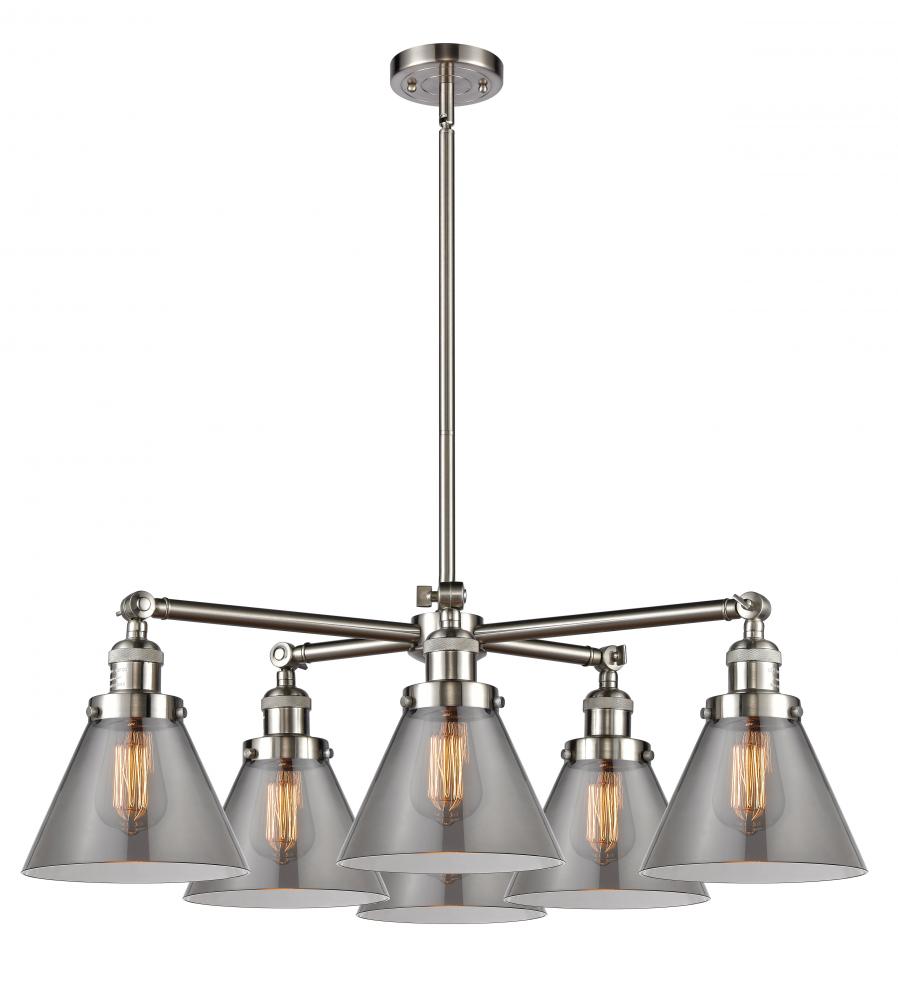 Large Cone 6 Light Chandelier