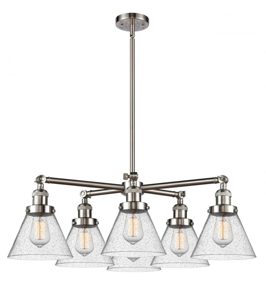 Large Cone 6 Light Chandelier