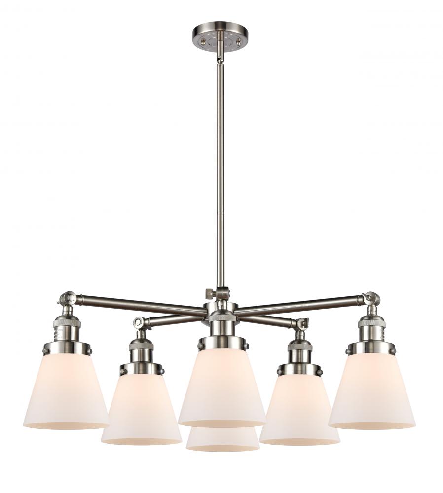 Small Cone 6 Light Chandelier