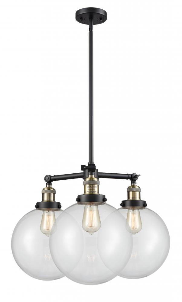 Beacon - 3 Light - 24 inch - Black Antique Brass - Stem Hung - Chandelier