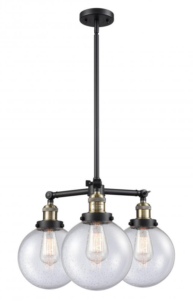 Beacon - 3 Light - 22 inch - Black Antique Brass - Stem Hung - Chandelier