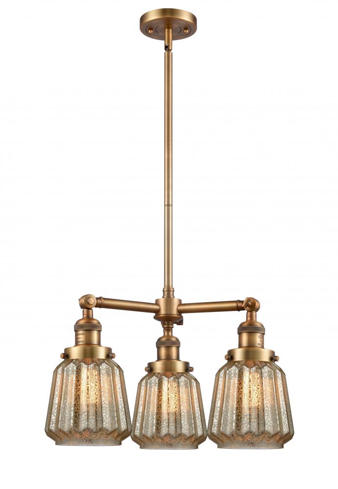 Chatham - 3 Light - 24 inch - Brushed Brass - Stem Hung - Chandelier