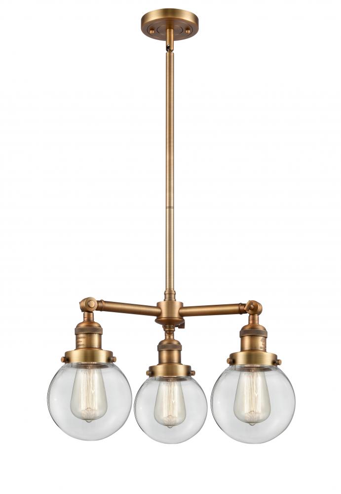Beacon - 3 Light - 19 inch - Brushed Brass - Stem Hung - Chandelier