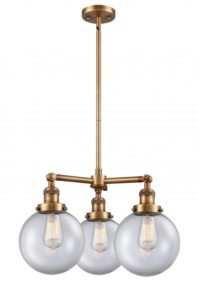 Beacon - 3 Light - 22 inch - Brushed Brass - Stem Hung - Chandelier