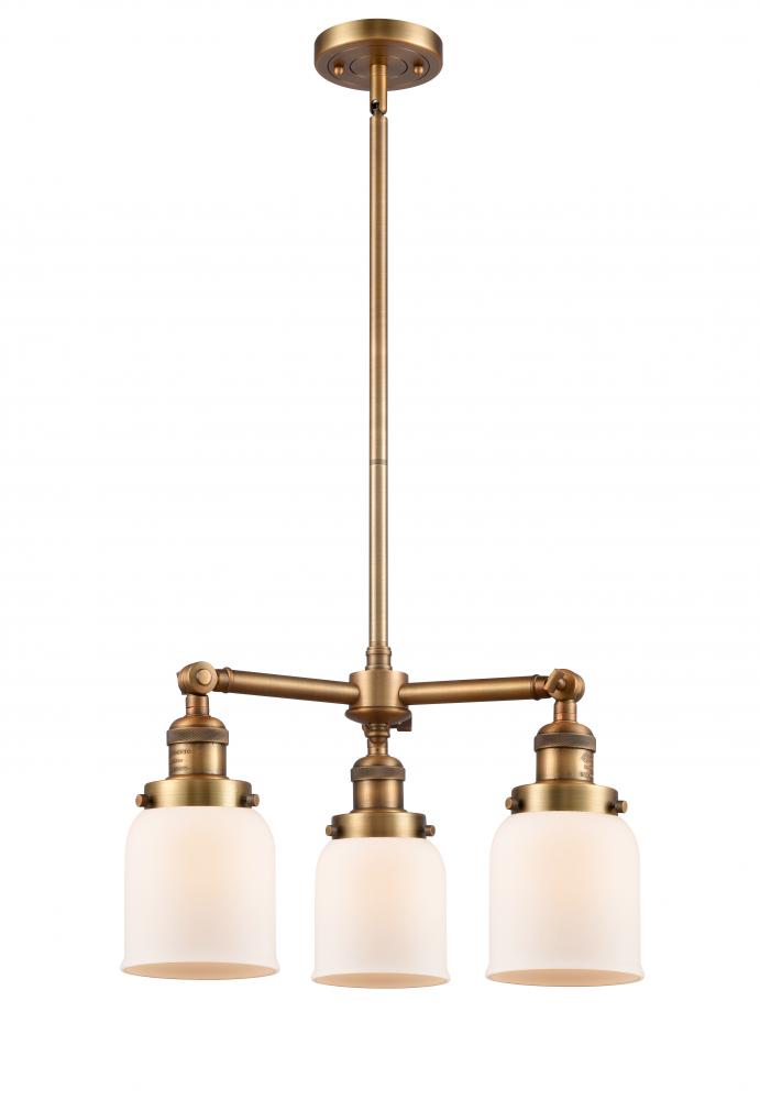 Bell - 3 Light - 19 inch - Brushed Brass - Stem Hung - Chandelier