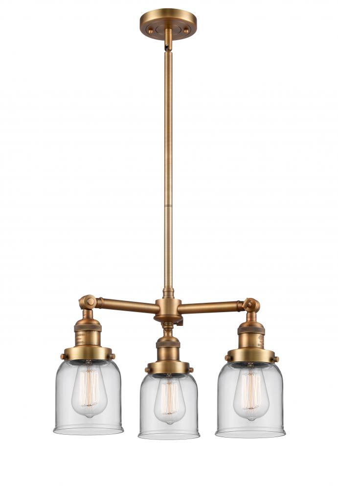Bell - 3 Light - 19 inch - Brushed Brass - Stem Hung - Chandelier