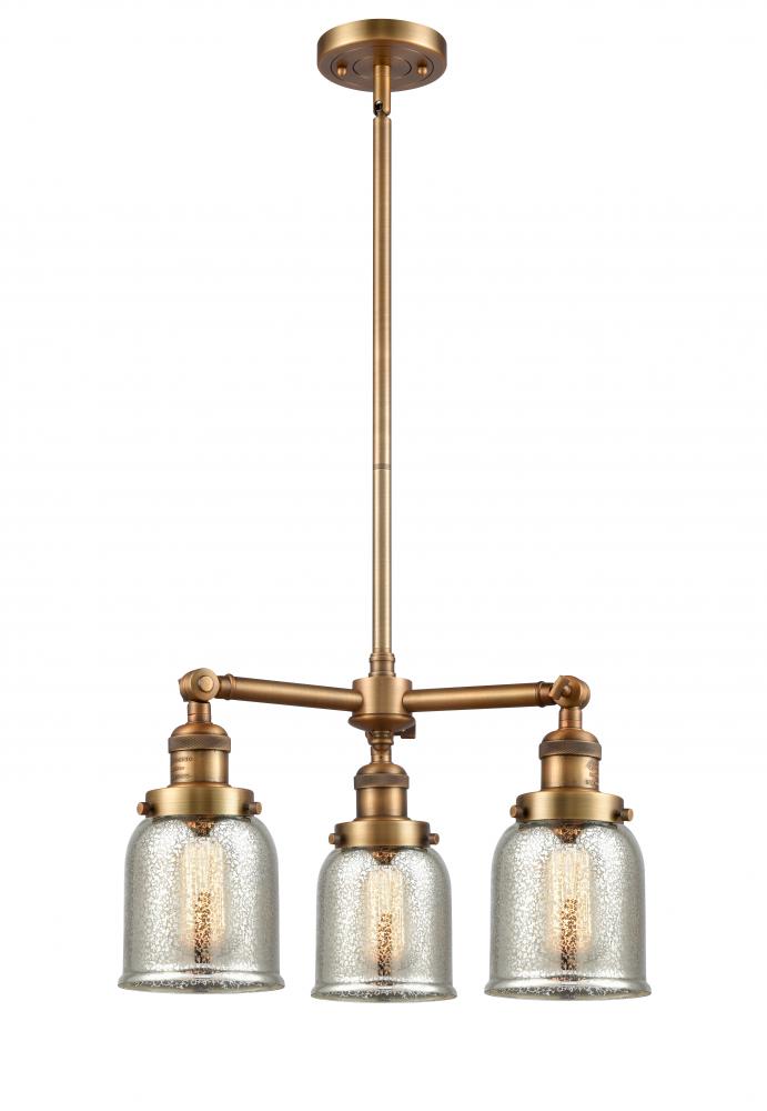 Bell - 3 Light - 19 inch - Brushed Brass - Stem Hung - Chandelier
