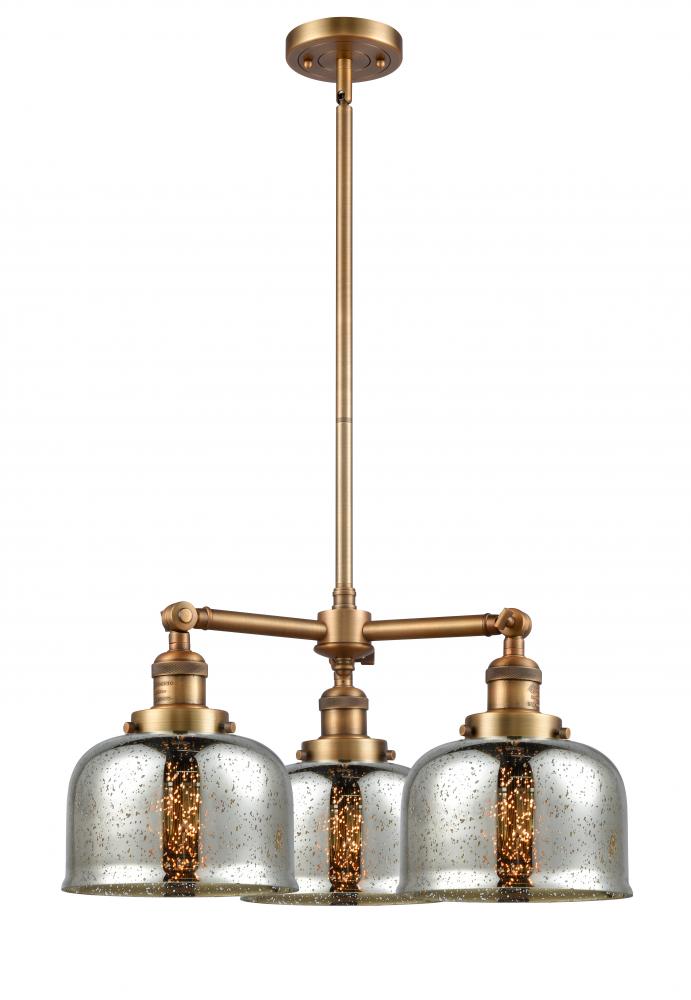 Bell - 3 Light - 22 inch - Brushed Brass - Stem Hung - Chandelier