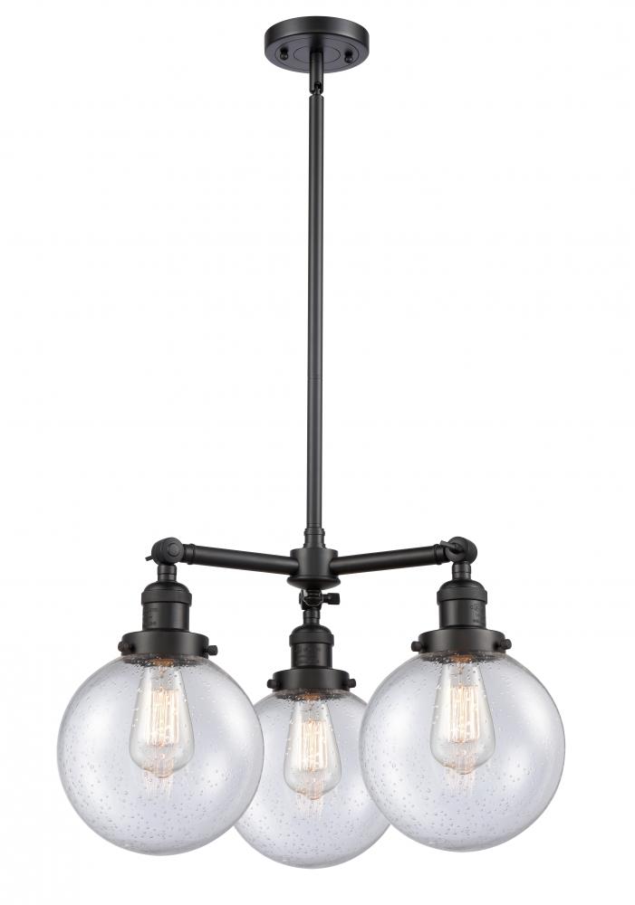 Beacon - 3 Light - 22 inch - Matte Black - Stem Hung - Chandelier