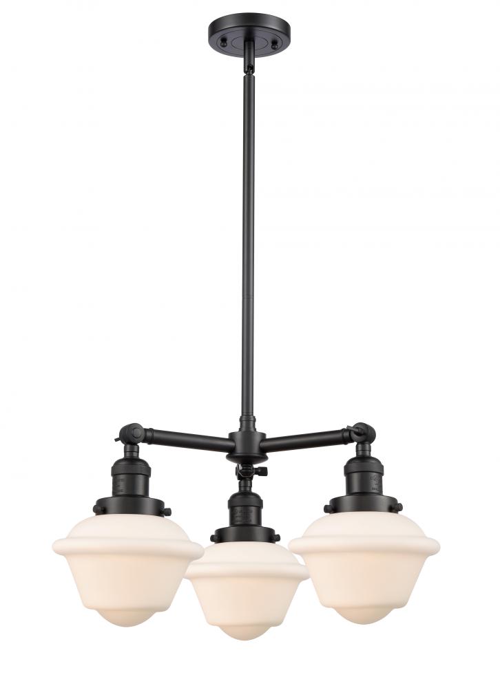 Oxford - 3 Light - 20 inch - Matte Black - Stem Hung - Chandelier