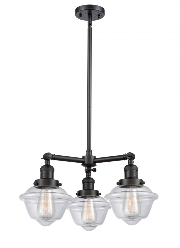 Oxford - 3 Light - 20 inch - Matte Black - Stem Hung - Chandelier