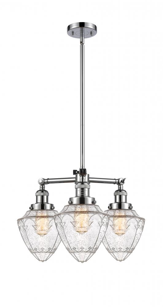 Bullet - 3 Light - 20 inch - Polished Chrome - Stem Hung - Chandelier