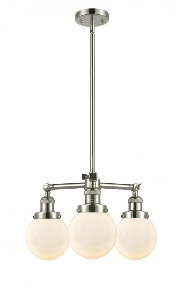 Beacon - 3 Light - 19 inch - Polished Nickel - Stem Hung - Chandelier