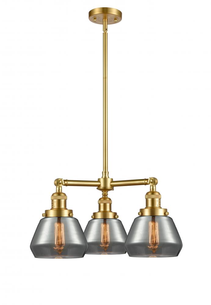 Fulton - 3 Light - 22 inch - Satin Gold - Stem Hung - Chandelier