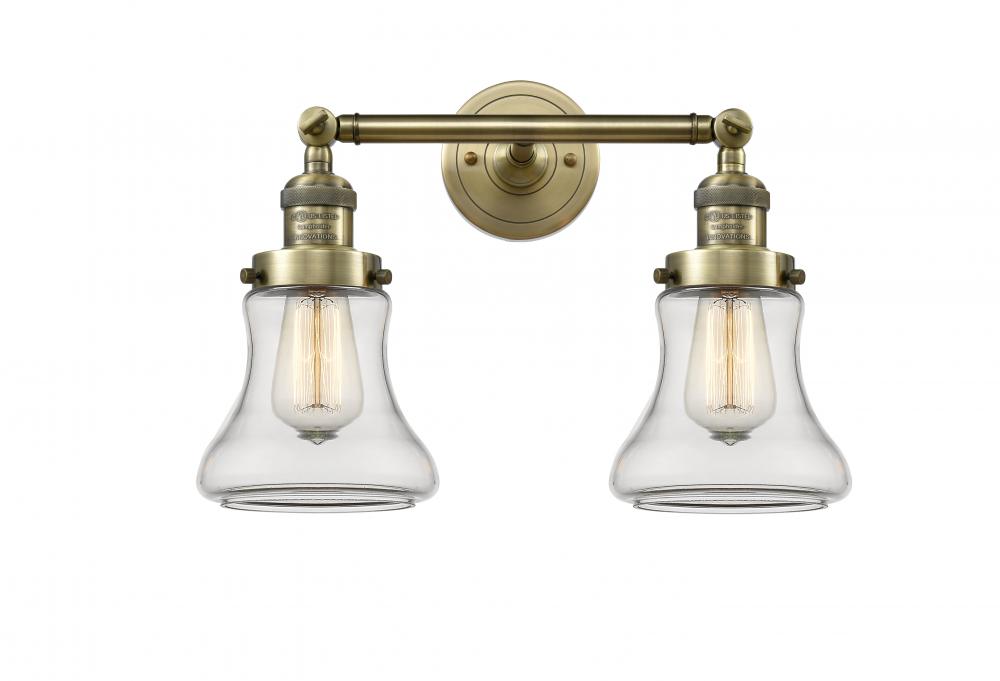 Bellmont - 2 Light - 17 inch - Antique Brass - Adjustable Bath Vanity Light