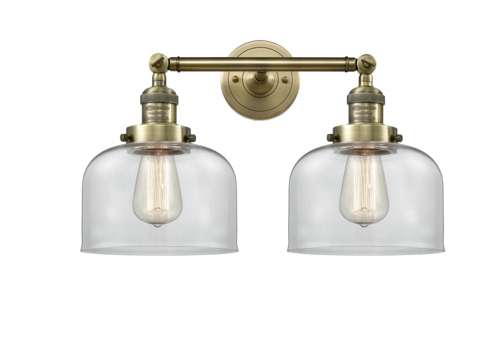 Bell - 2 Light - 19 inch - Antique Brass - Adjustable Bath Vanity Light