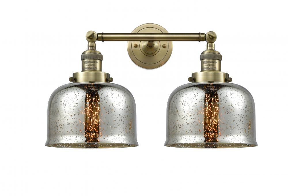 Bell - 2 Light - 19 inch - Antique Brass - Adjustable Bath Vanity Light