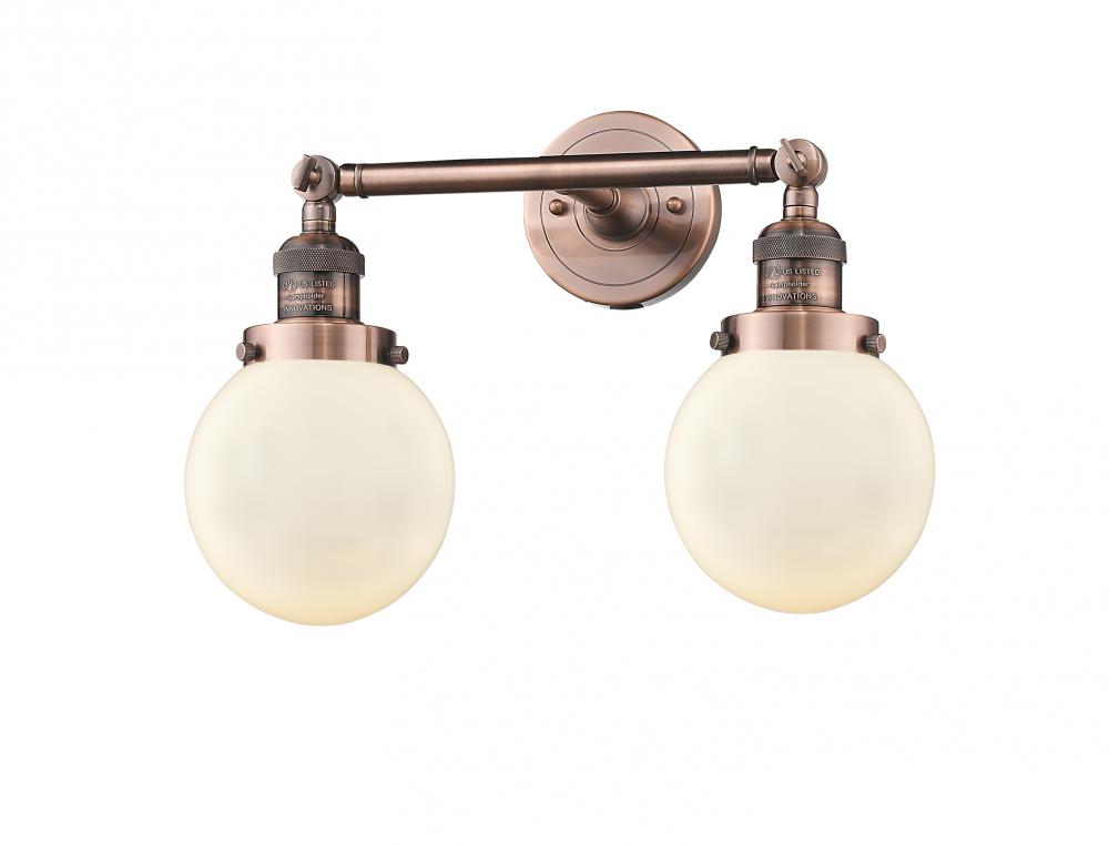 Beacon - 2 Light - 17 inch - Antique Copper - Adjustable Bath Vanity Light
