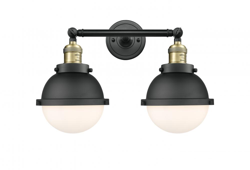 Hampden - 2 Light - 18 inch - Black Antique Brass - Adjustable Bath Vanity Light