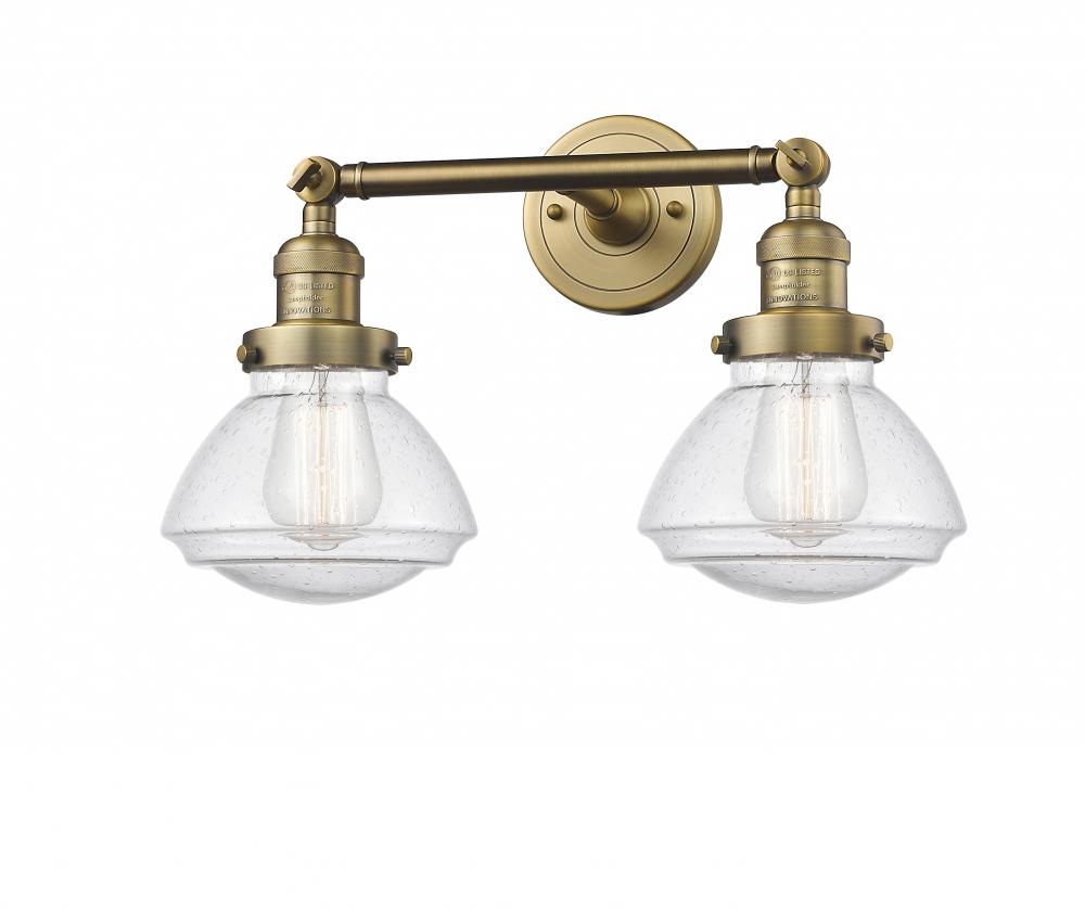 Olean - 2 Light - 17 inch - Brushed Brass - Adjustable Bath Vanity Light