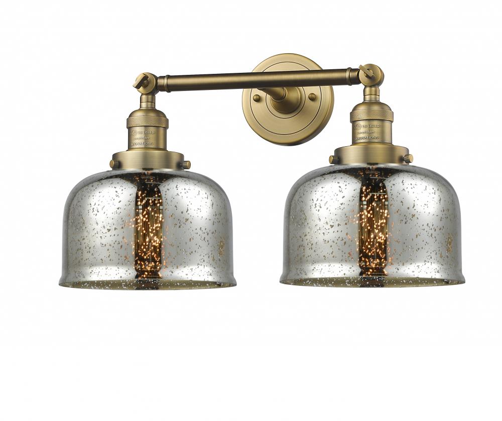 Bell - 2 Light - 19 inch - Brushed Brass - Adjustable Bath Vanity Light