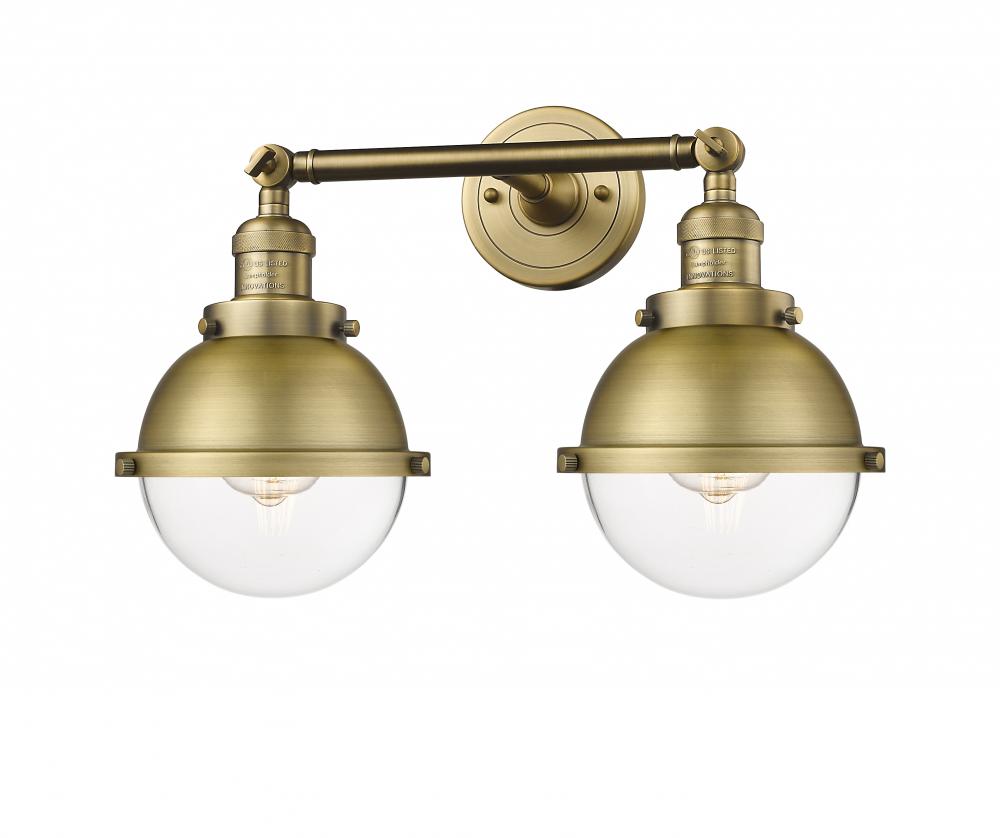 Hampden - 2 Light - 18 inch - Brushed Brass - Adjustable Bath Vanity Light