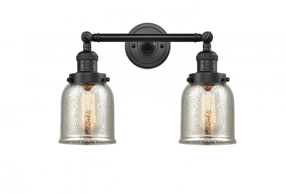 Bell - 2 Light - 15 inch - Matte Black - Adjustable Bath Vanity Light