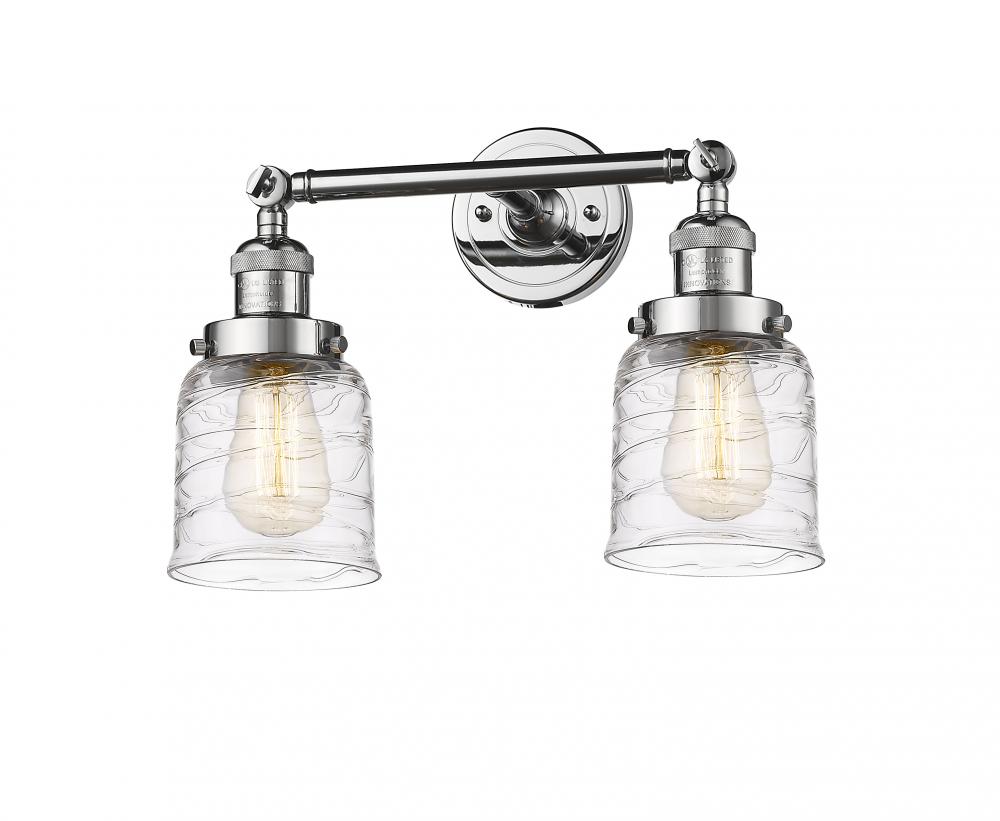 Bell - 2 Light - 16 inch - Polished Chrome - Adjustable Bath Vanity Light