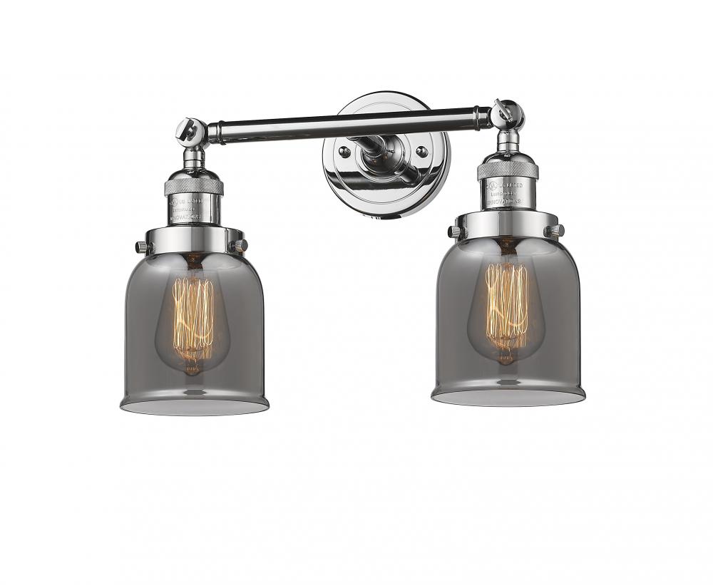 Bell - 2 Light - 16 inch - Polished Chrome - Adjustable Bath Vanity Light