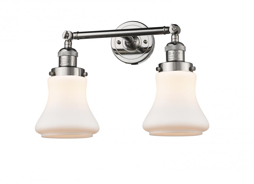 Bellmont - 2 Light - 17 inch - Polished Nickel - Adjustable Bath Vanity Light
