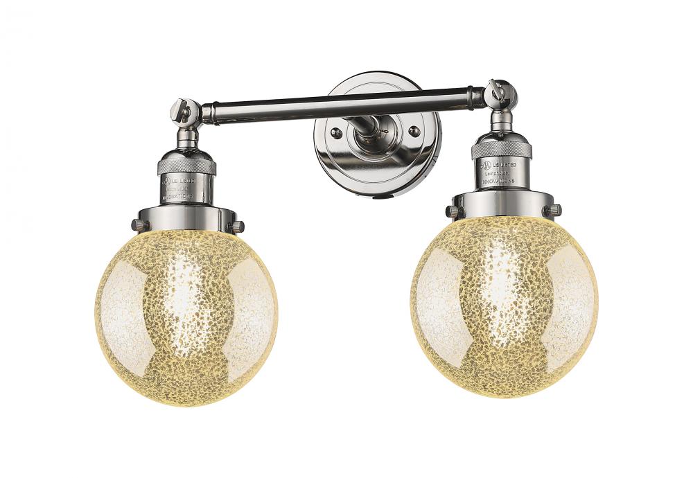 Beacon - 2 Light - 17 inch - Polished Nickel - Adjustable Bath Vanity Light