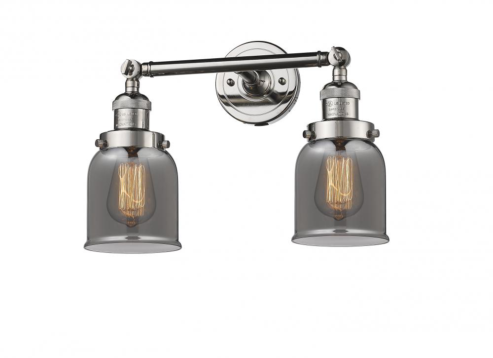 Bell - 2 Light - 16 inch - Polished Nickel - Adjustable Bath Vanity Light
