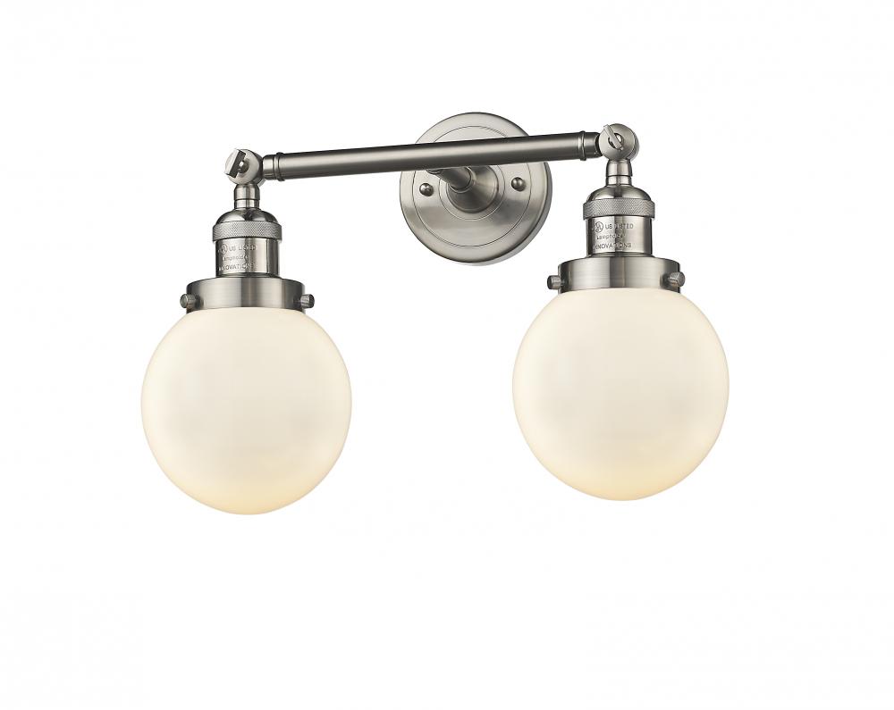 Beacon - 2 Light - 17 inch - Brushed Satin Nickel - Adjustable Bath Vanity Light