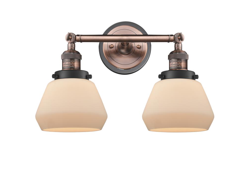 Fulton - 2 Light - 17 inch - Antique Copper - Adjustable Bath Vanity Light