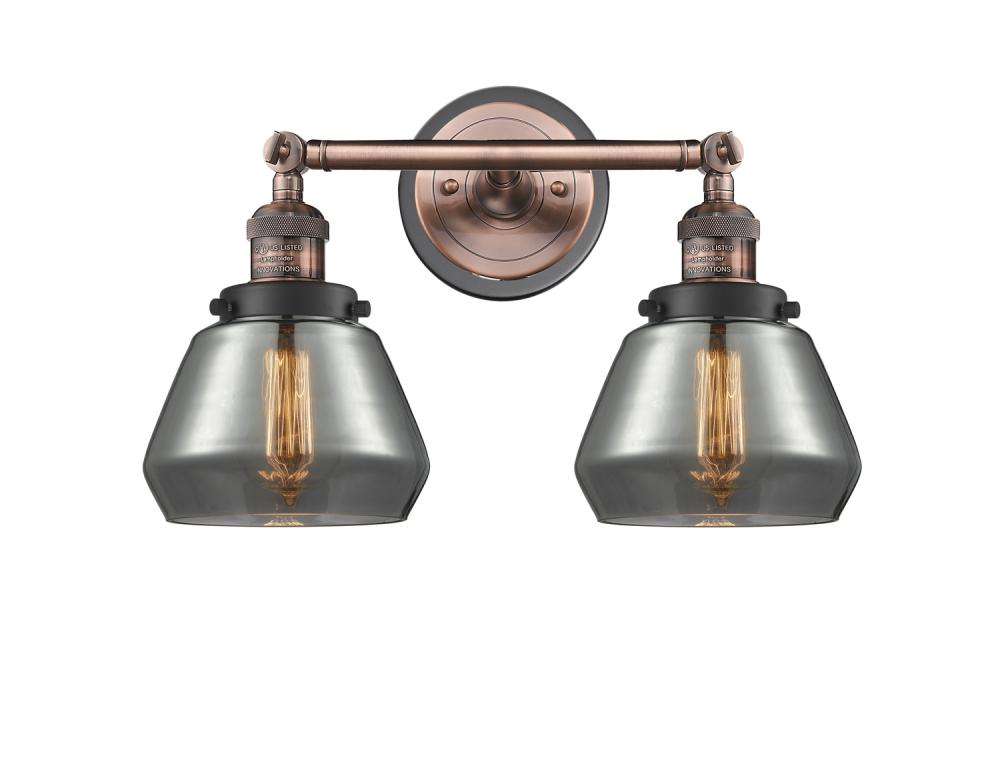 Fulton - 2 Light - 17 inch - Antique Copper - Adjustable Bath Vanity Light
