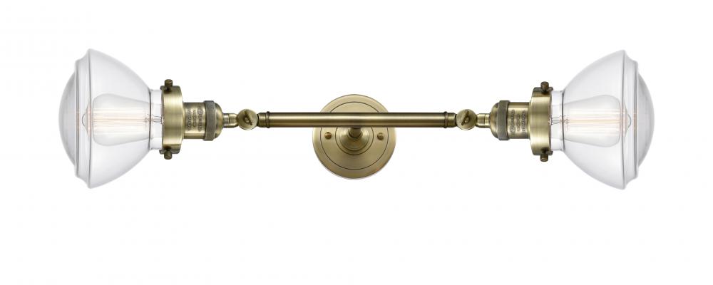 Olean - 2 Light - 7 inch - Antique Brass - Adjustable Bath Vanity Light