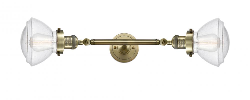 Olean - 2 Light - 7 inch - Antique Brass - Adjustable Bath Vanity Light