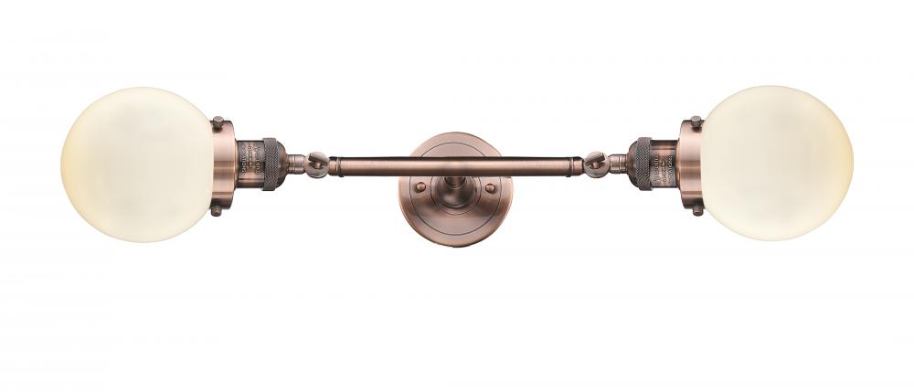 Beacon - 2 Light - 6 inch - Antique Copper - Adjustable Bath Vanity Light