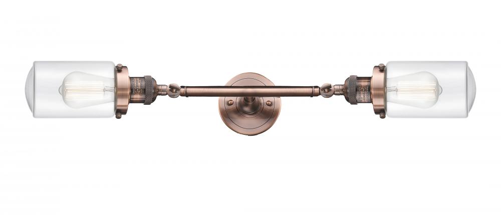 Dover - 2 Light - 5 inch - Antique Copper - Adjustable Bath Vanity Light