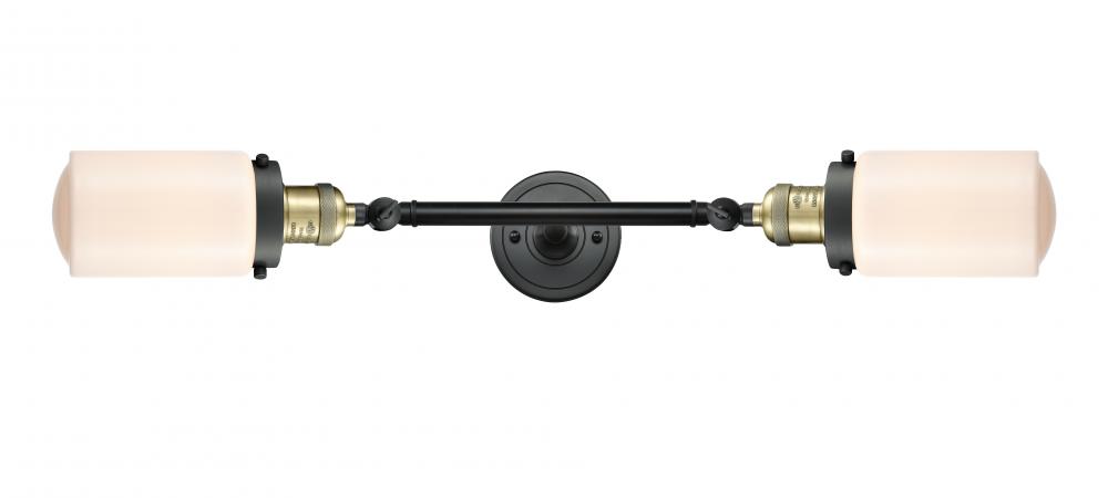 Dover - 2 Light - 5 inch - Black Antique Brass - Adjustable Bath Vanity Light