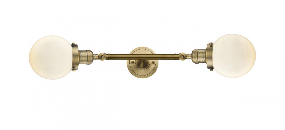Beacon - 2 Light - 6 inch - Brushed Brass - Adjustable Bath Vanity Light