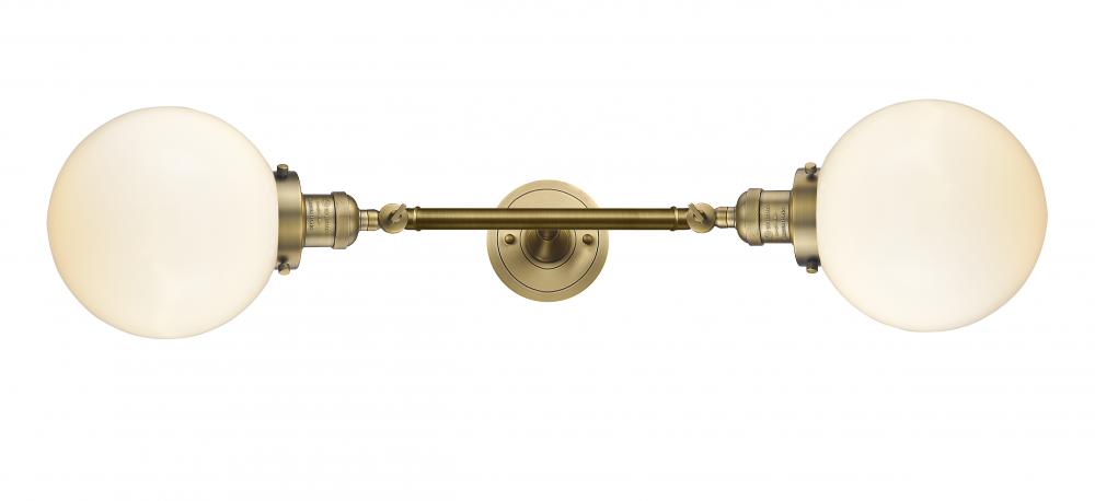 Beacon - 2 Light - 8 inch - Brushed Brass - Adjustable Bath Vanity Light