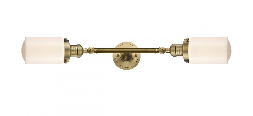 Dover - 2 Light - 5 inch - Brushed Brass - Adjustable Bath Vanity Light