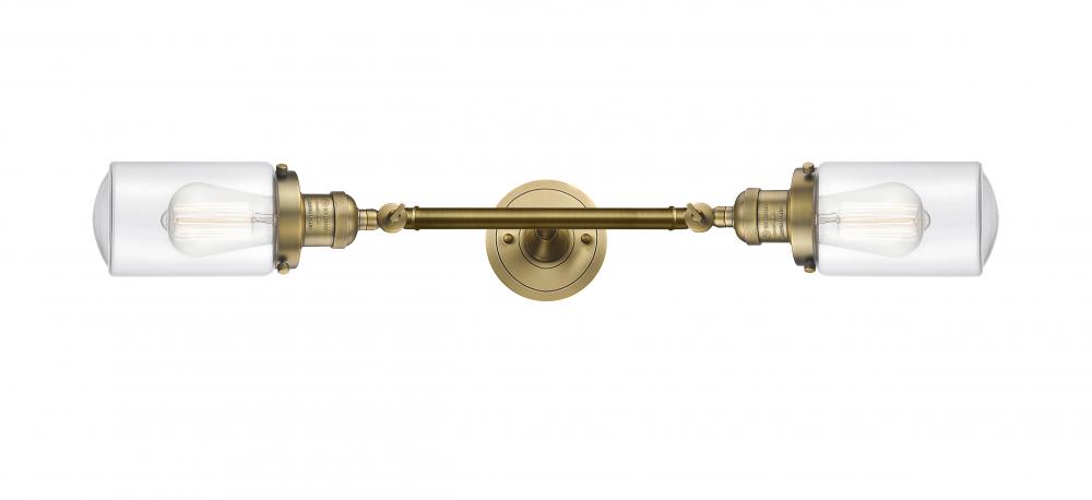 Dover - 2 Light - 5 inch - Brushed Brass - Adjustable Bath Vanity Light