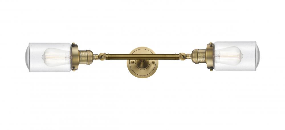 Dover - 2 Light - 5 inch - Brushed Brass - Adjustable Bath Vanity Light
