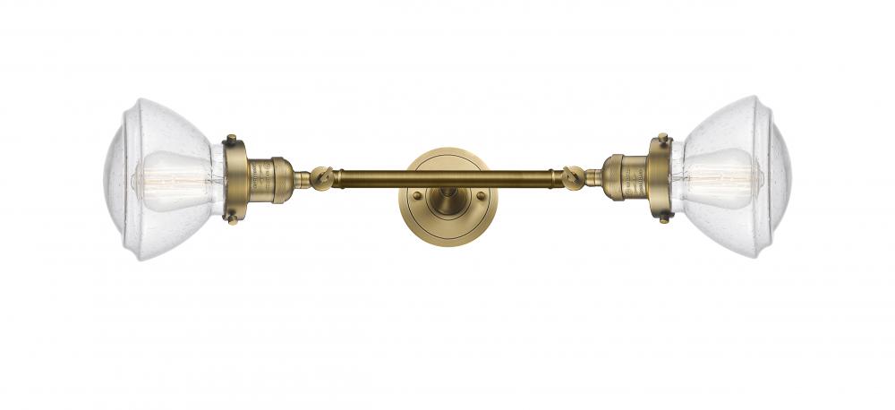 Olean - 2 Light - 7 inch - Brushed Brass - Adjustable Bath Vanity Light