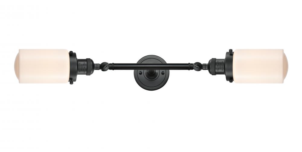 Dover - 2 Light - 5 inch - Matte Black - Adjustable Bath Vanity Light